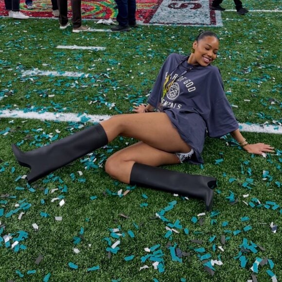 COPERNI Black Rubber Bridge Tall Boots - Picture 6 of 7